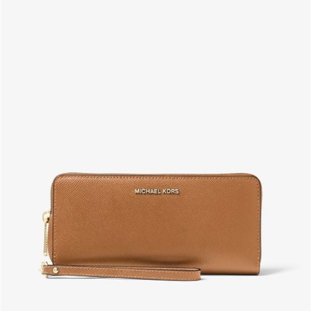 Michael Kors Leather Continental Wristlet